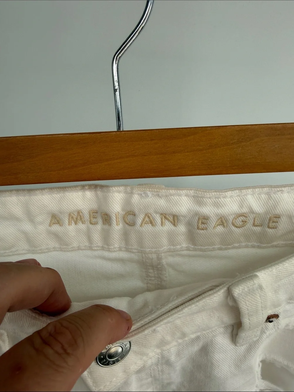 American Eagle Highest Rise Baggy Short distressed denim jean long inseam shorts